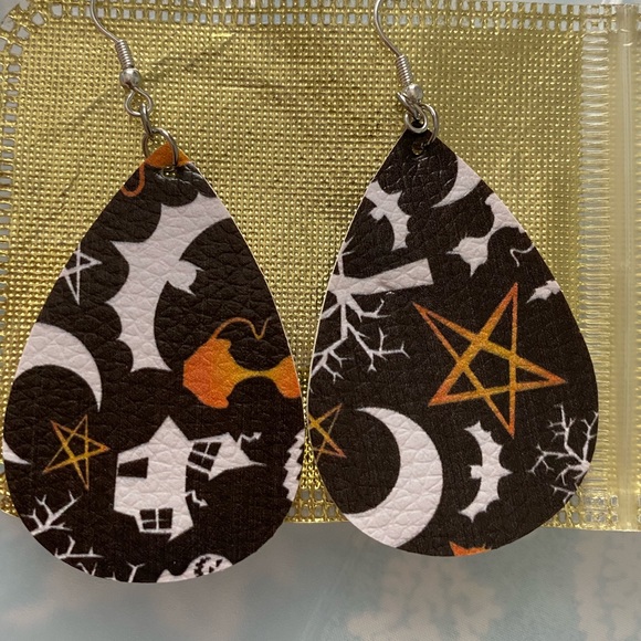 Halloween Teardrop Earrings - Picture 6 of 7